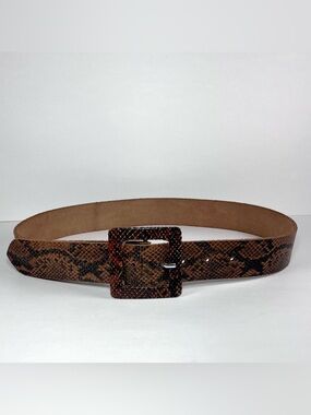 Free People Snakeskin Pattern 100% Leather Belt Size S/M
